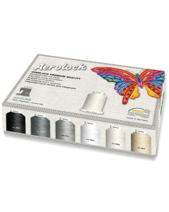 Set 24 papiote ata de surfilat Aerolock No.125 Madeira 9118B