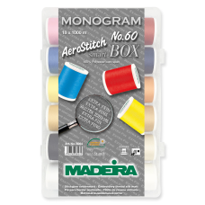 Smartbox 18 papiote ata de brodat AeroStitch No.60 Madeira 8064