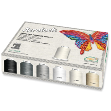 Set 24 papiote ata de surfilat Aerolock No.125 Madeira 9118B
