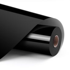 Vinyl adeziv permanent, negru lucios, 30,5 x 180 cm, LOKLiK