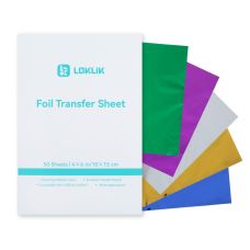Set 50 folii pentru transfer LOKLiK, 5 culori metalice