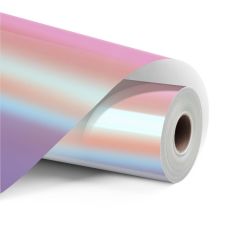 Vinyl adeziv permanent, holografic, roz, 30,5 x 90 cm, LOKLiK
